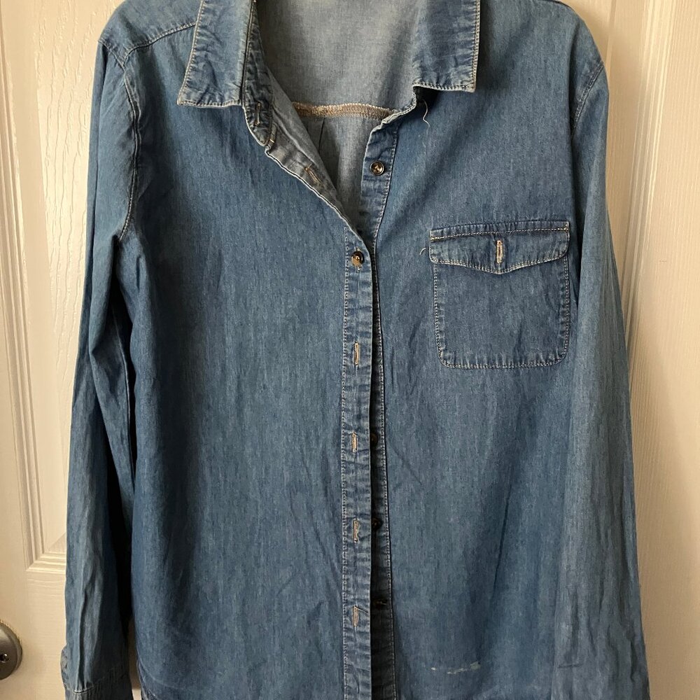 SANT SOUCI Ladies' Blouse Blue color Cotton Size L